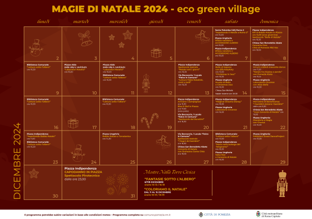 CALENDARIO NATALE 2024