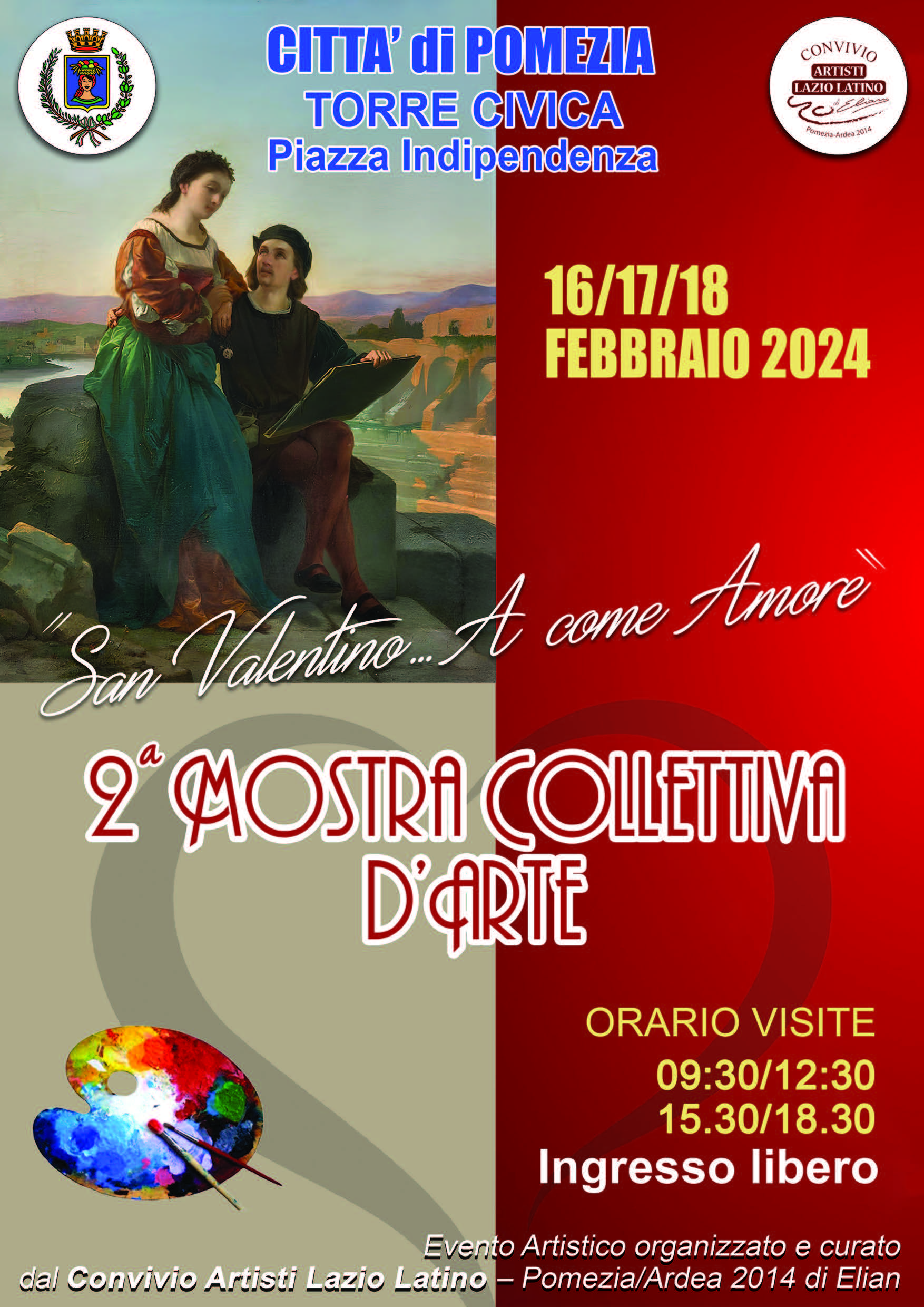 "...A COME AMORE": a Pomezia la mostra d'arte sul romanticismo idilliaco