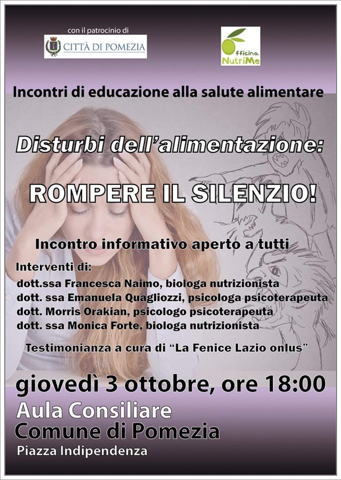 Disturbi dell'alimentazione: rompere il silenzio!"