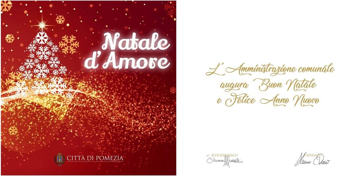 #Pomezia #Natale2019 L'Amministrazione comunale augura Buon Natale e Felice Anno Nuovo.