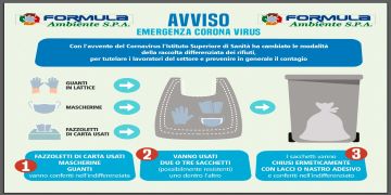 Emergenza Coronavirus, modalità di raccolta differenziata dei rifiuti