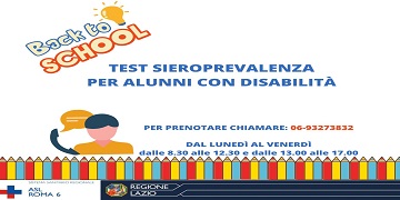 Emergenza Coronavirus, attivo numero telefonico dedicato per prenotazioni test di sieroprevalenza per alunni con disabilità