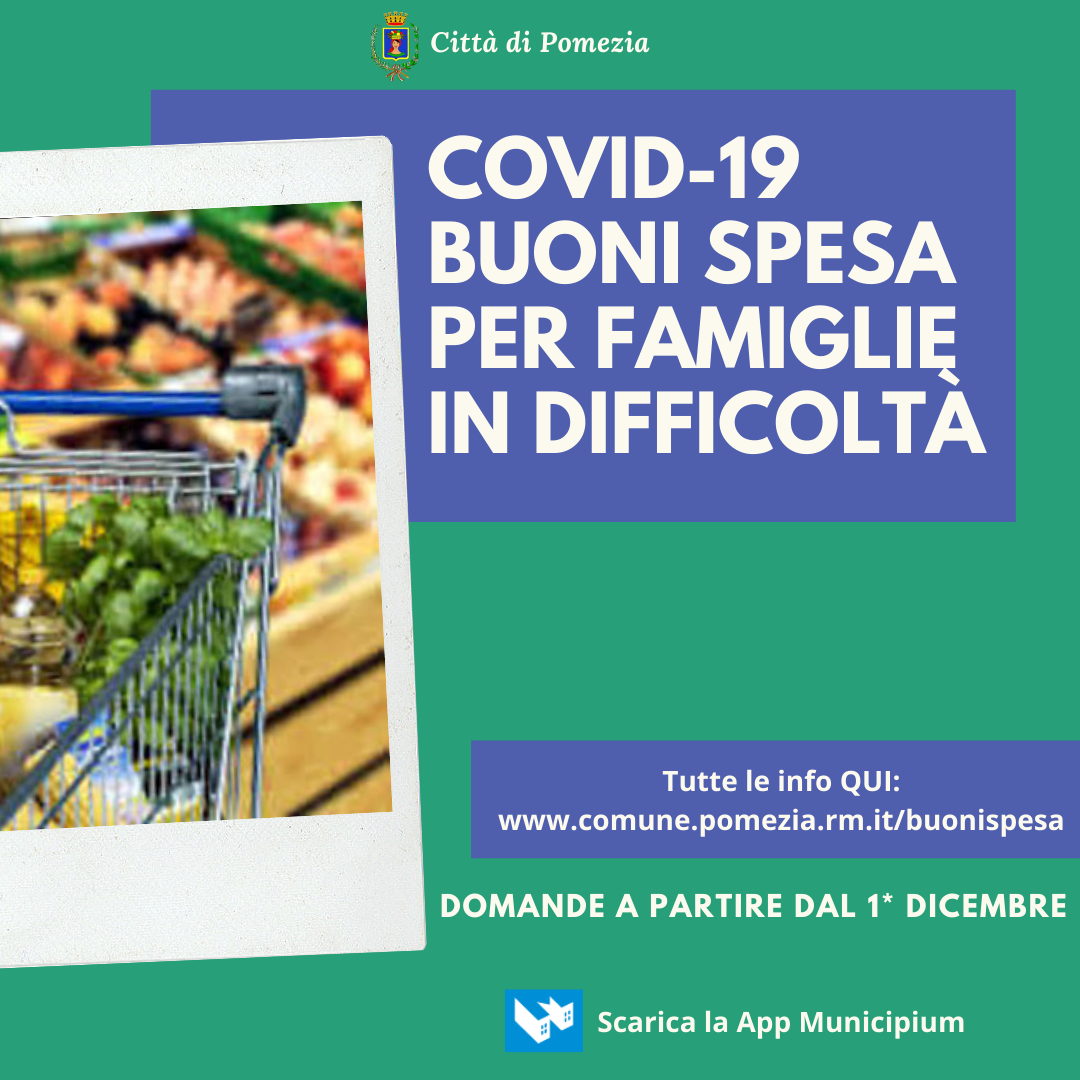 Emergenza Coronavirus, buoni spesa per le famiglie in difficoltà. Richieste a partire dalle ore 20.00 di stasera