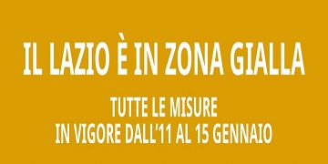 Emergenza Coronavirus, Lazio in zona GIALLA. Le misure in vigore fino al 15 gennaio