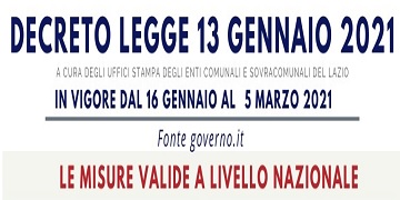 Emergenza Coronavirus, approvato il nuovo decreto-legge con le misure in vigore dal 16 gennaio al 5 marzo 2021