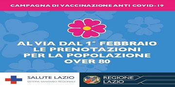Emergenza Coronavirus, Salute Lazio: al via dalle ore 12.00 le prenotazioni per il vaccino over80